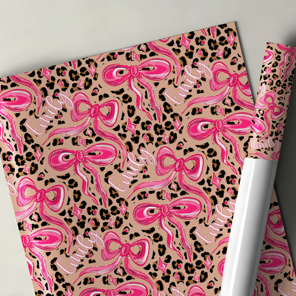 Pink Wrapping Paper, Custom Wrapping Paper, Birthday Wrapping Paper